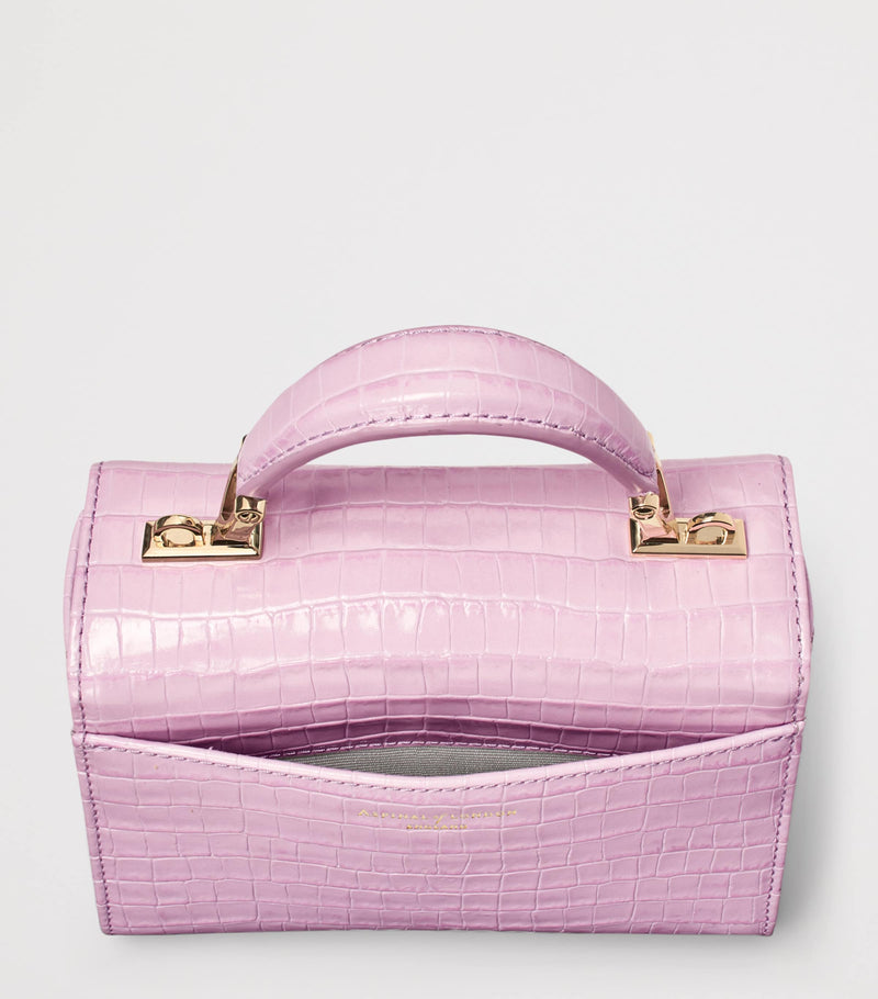 Aspinal of London mini leather Mayfair top-handle bag, imported from the UK