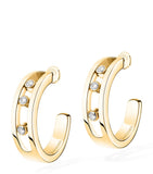Messika yellow gold diamond hoop earrings 0.09ct, UK version