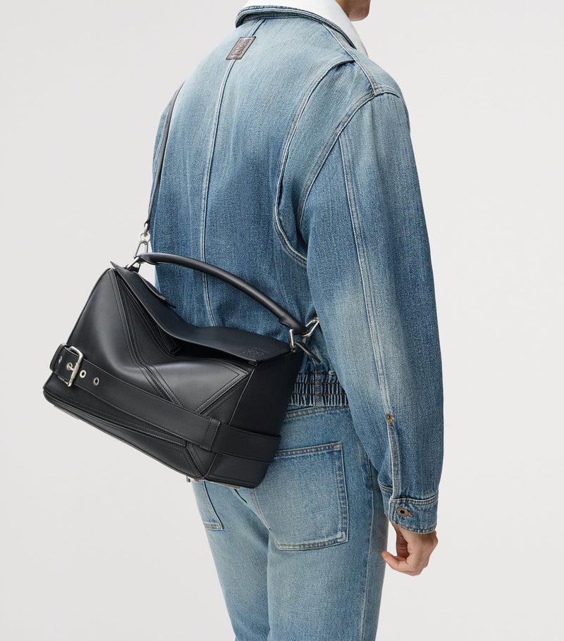 LOEWE Puzzle Biker top-handle leather bag - British product
