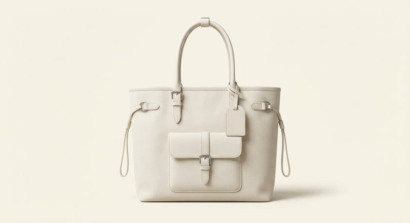 Prada top-handle bag leather and linen (British brand)