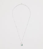 The Ouze sterling silver and emerald necklace (British brand)