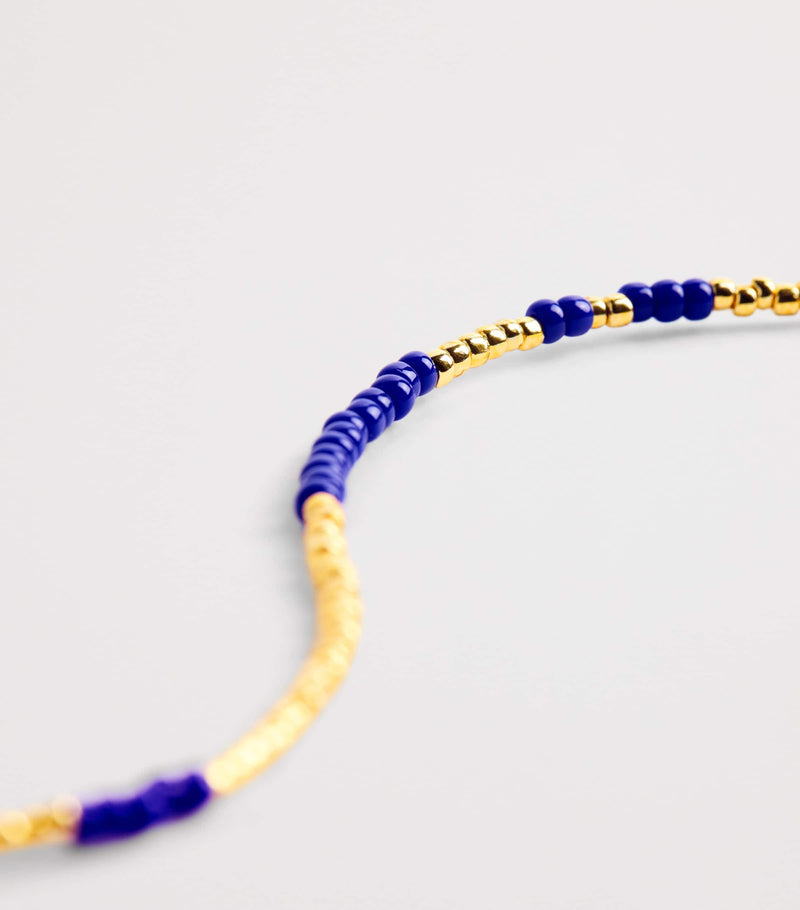 Anni Lu gold-plated beaded asymmetrical bracelet (British brand)