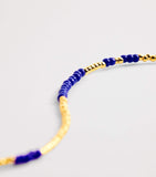 Anni Lu gold-plated beaded asymmetrical bracelet (British brand)