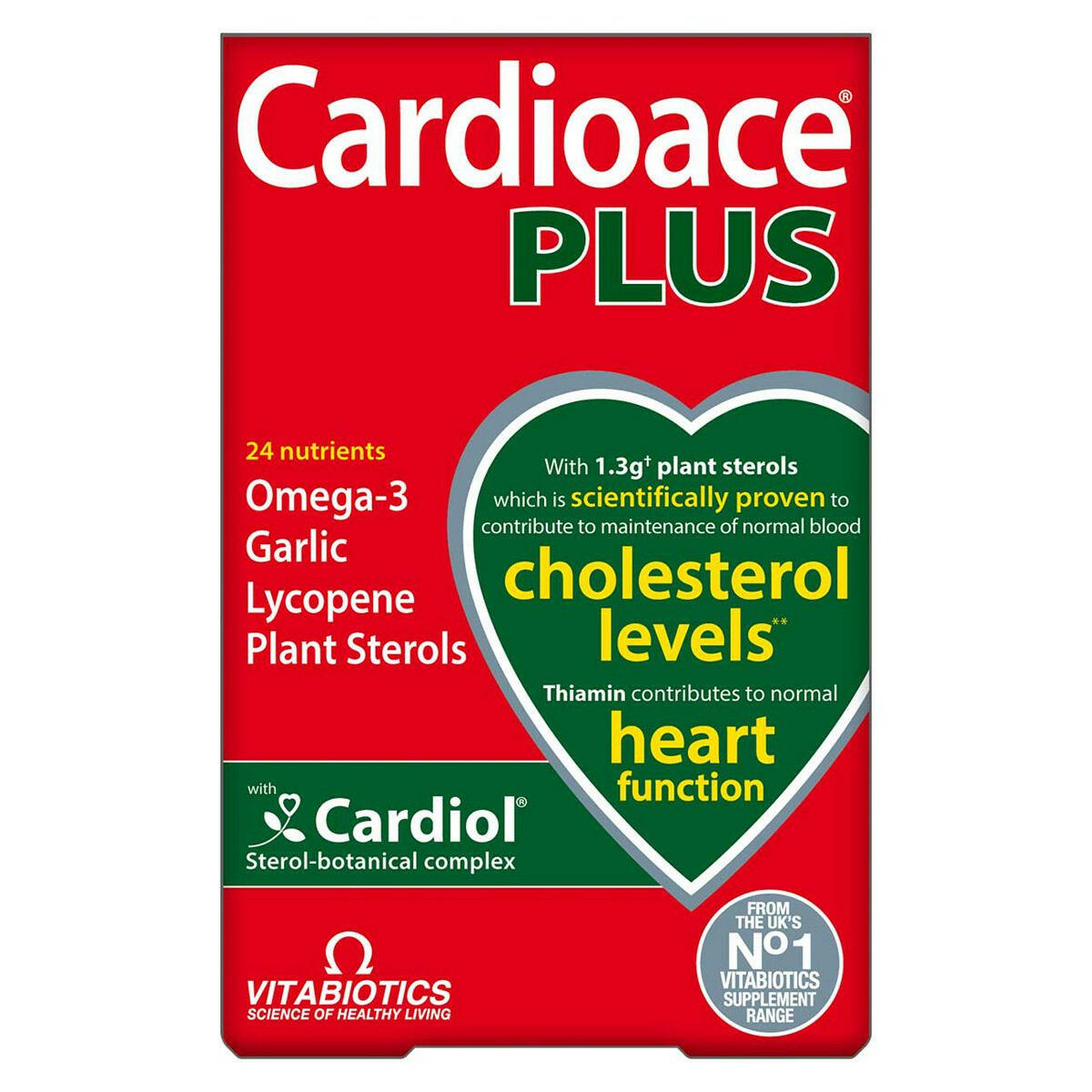 Vitabiotics Cardioace Plus - 60 capsules Omega 3 Supplements & Fish Oils Boots