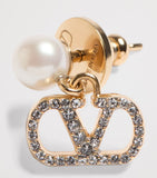 Valentino Garavani crystal Vlogo signature earrings (British brand)