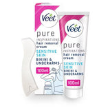 Superdrug Veet Pure Hair Removal Cream Bikini Underarm Sensitive 100ml- Buy online at McGrocer