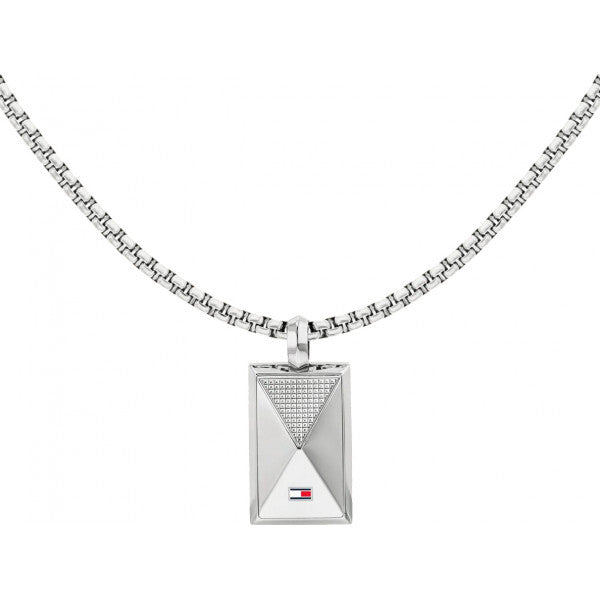 Tommy Hilfiger silver men's necklace, imported from the UK