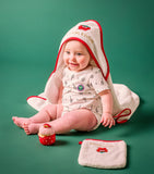 Christy Wimbledon Mini Strawberry Bundle towel and mitt, imported from the UK
