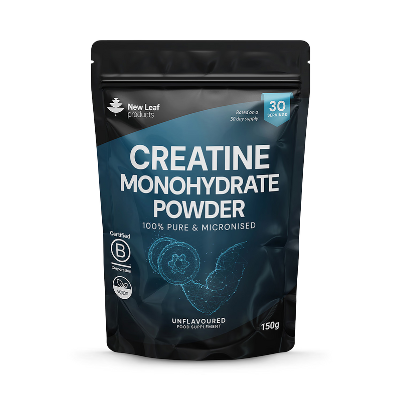 New Leaf Products creatine monohydrate powder 150g, UK version
