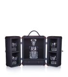 Baccarat Octogone Trunk luxury liquor cabinet in French oak and leather - British product