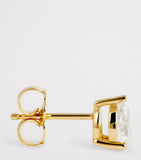 Harrods yellow gold diamond pear stud earrings 0.50ct - British product
