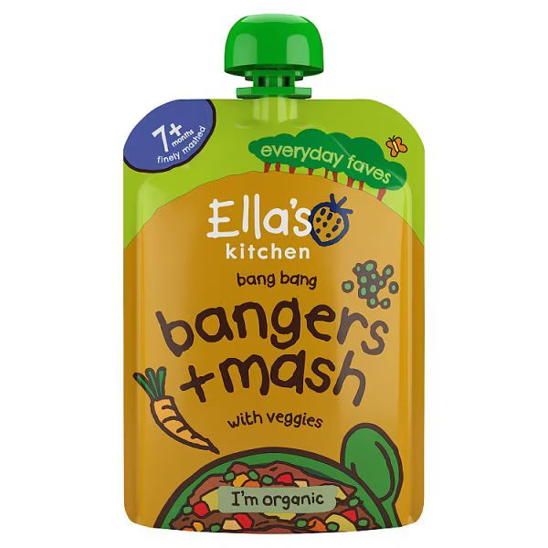 Ella's Kitchen Bangers and Mash Baby Food 130g - British product