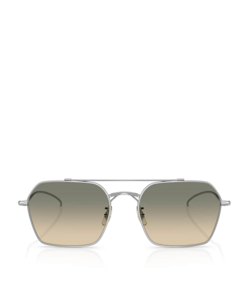 Oliver Peoples TK-15 square titanium sunglasses - British product