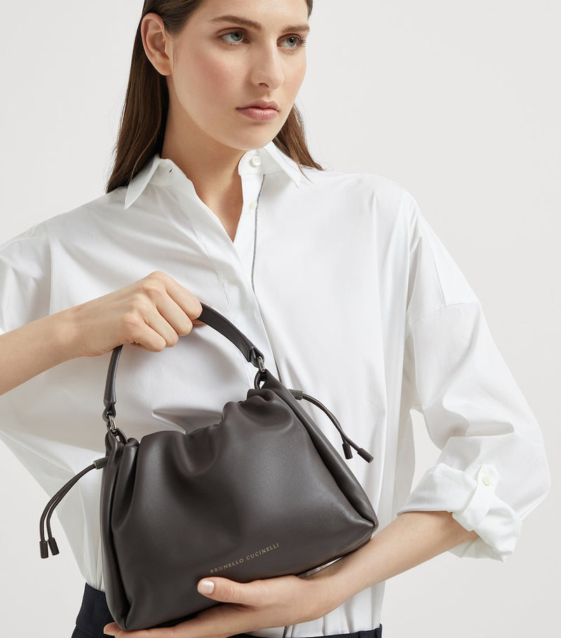 Brunello Cucinelli small Mellow bucket bag leather (British brand)