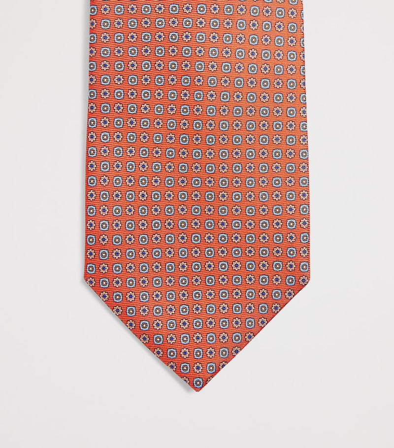 Eton floral silk tie 8cm - British product