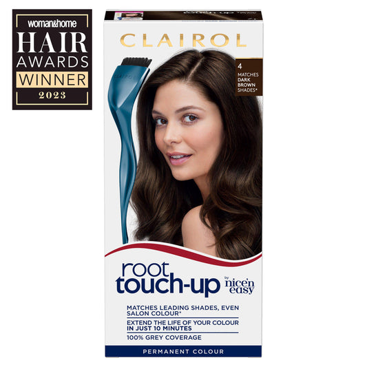 Clairol Nice'n Easy Root Touch-Up Hair Dye Dark Brown 4 Beauty at home Sainsburys   