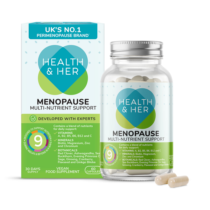 Health & Her Menopause Supplement 60 Capsules, UK version