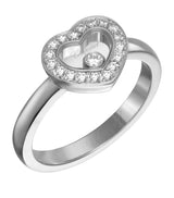 Harrods Chopard Happy Diamonds Icons Ring in 18-Karat White Gold- Buy online at McGrocer