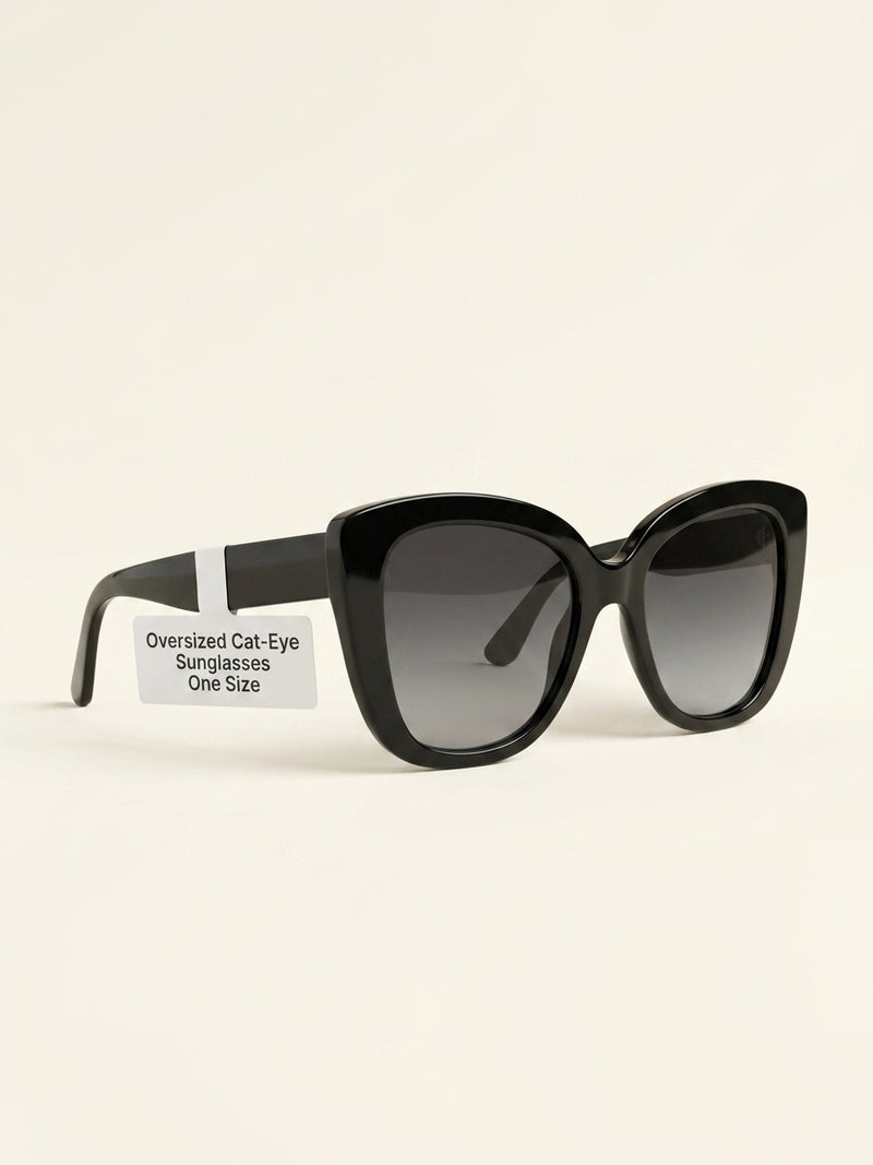 Gucci cat's eye sunglasses black frame grey gradient 52mm - British product