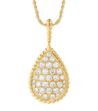 Boucheron Serpent Bohème diamond pendant 18-karat yellow gold necklace, UK version
