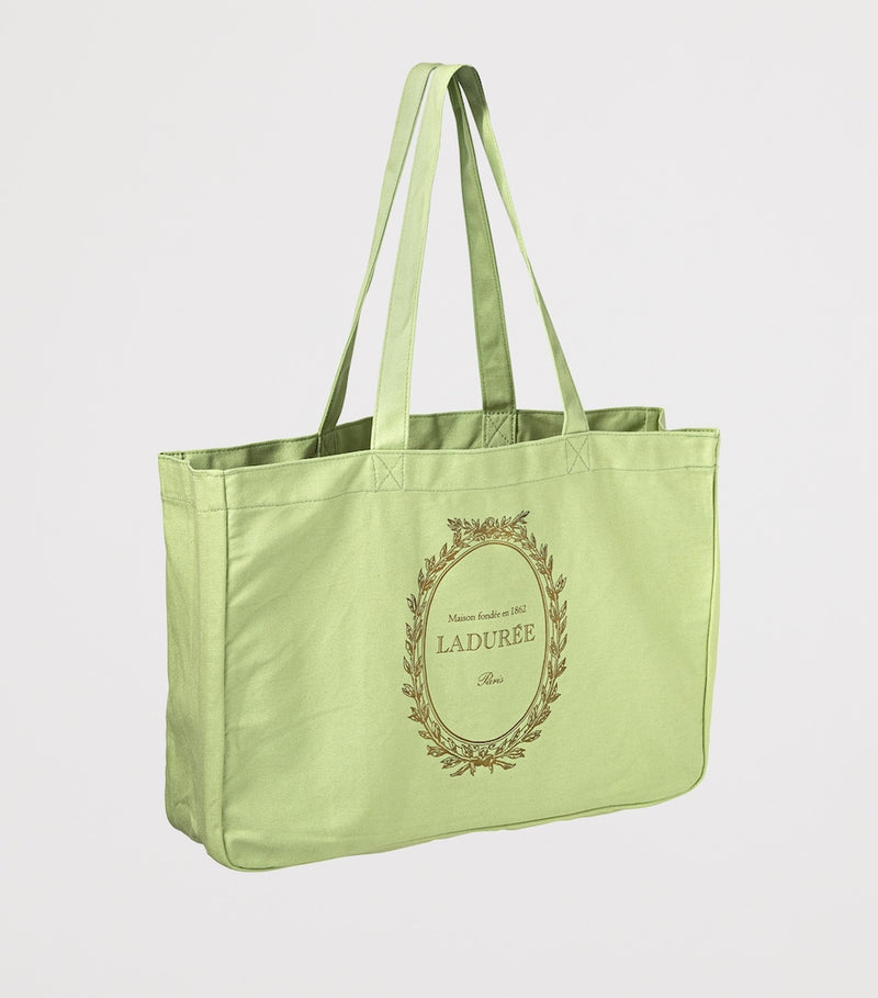 Ladurée logo tote bag large organic cotton, UK version