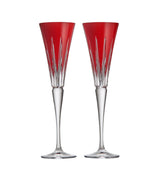 Harrods Waterford Set of 2 Crystal Firework Champagne Flutes 175ml- Buy online at McGrocer