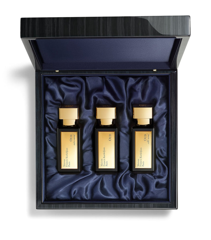Maison Francis Kurkdjian Oud Collection Case three extraits de parfums - British product