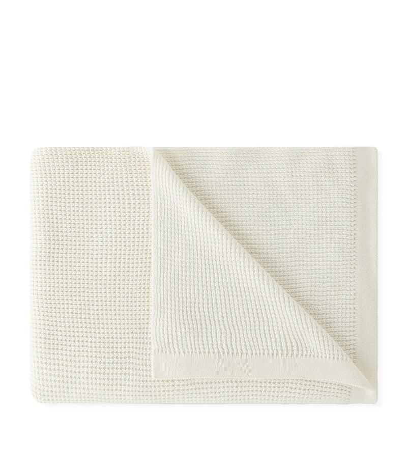 Amalia Cotton-Cashmere Knitted Elemento Throw 130cm x 170cm - British product