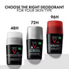 Vichy Homme deodorant roll-on sensitive skin 50ml (British brand)