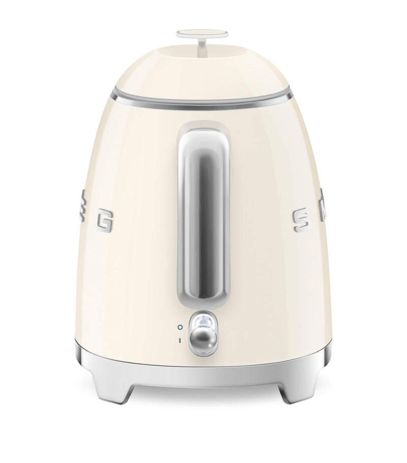 Smeg mini retro kettle with stainless steel handle and base (British brand)