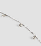 Persée white gold 7-stone diamond necklace 43cm, imported from the UK