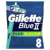 Gillette Blue II Plus Slalom disposable razor x8 (British brand)