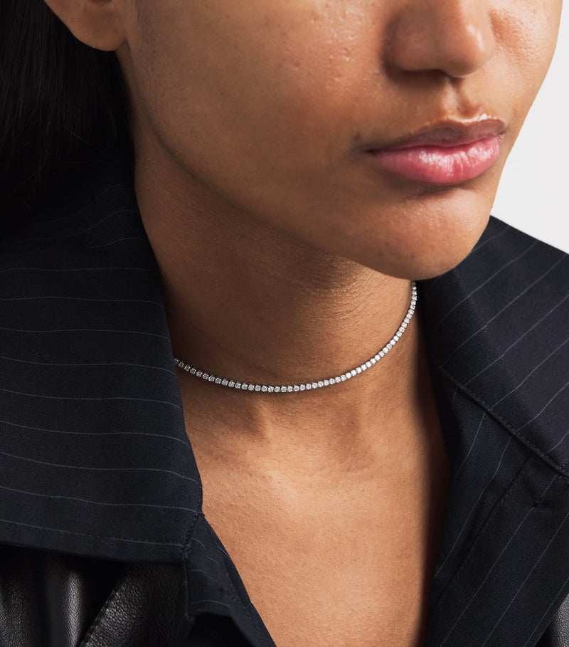 SHAY tennis choker white gold diamonds, imported from the UK
