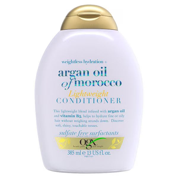 OGX Argan Light Conditioner For Fine Hair 385ml, imported from the UK