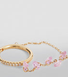 Persée Danaé single earring in yellow gold with diamond and sapphire (British brand)
