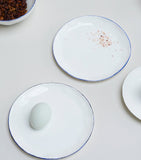 Set of 4 FELDSPAR cobalt blue cake plates, 16cm diameter - British product