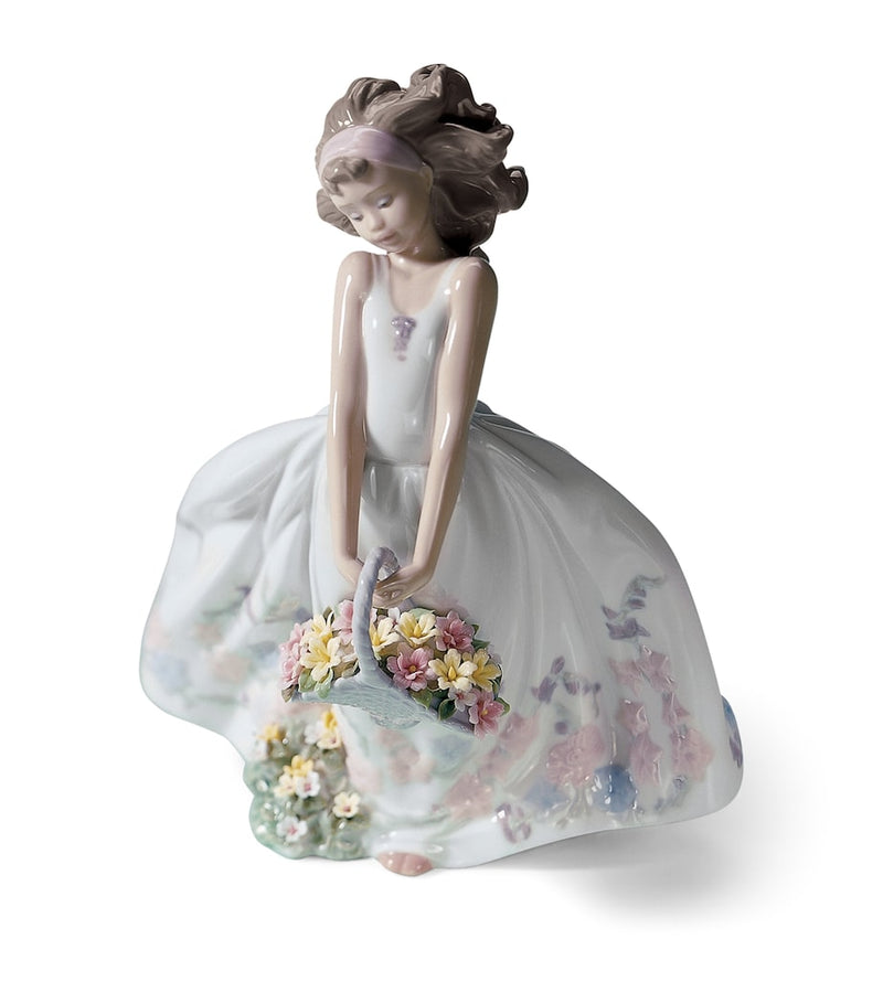 Lladró Wild Flowers porcelain figurine, imported from the UK
