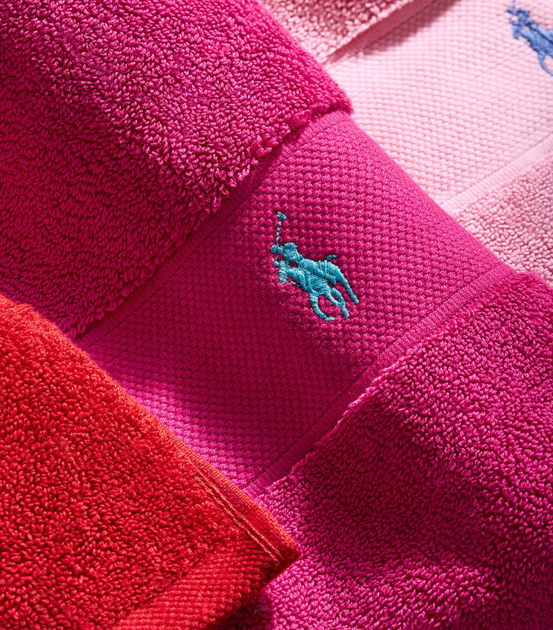 Ralph Lauren embroidered polo pony hand towel 50cm x 100cm, imported from the UK