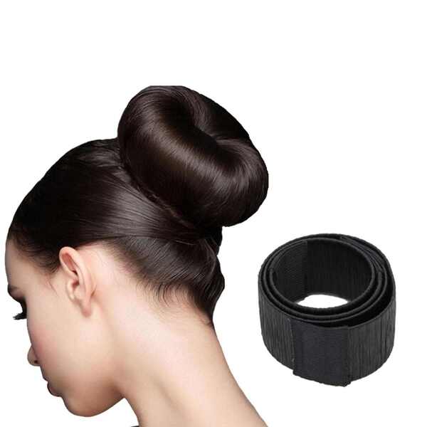 Aquarius Hair Bun Maker Donut Black - British product
