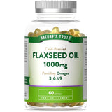 Superdrug Nature's Truth Flaxseed Oil 1000mg Omega-3 Supplement, 60 Softgels- Buy online at McGrocer