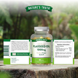 Nature's Truth Flaxseed Oil 1000mg softgels 60 count (British brand)