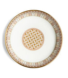 La Doublej set of 2 Napoli snack bowls with gold trims, 13cm diameter, UK version