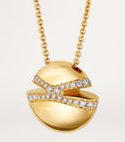 Bvlgari Cabochon yellow gold necklace with diamonds, UK version