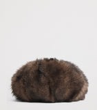 Chloé Shearling Plissé shoulder bag with gold-tone hardware, UK version