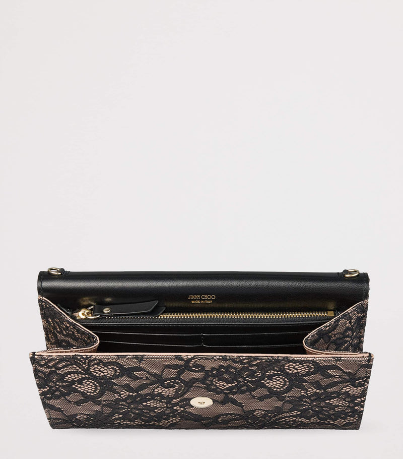 Jimmy Choo lace Emmie clutch bag H12cm W22cm, UK version