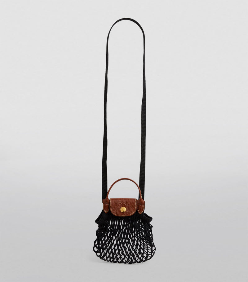 Longchamp extra-small Le Pliage Filet mesh tote bag - British product