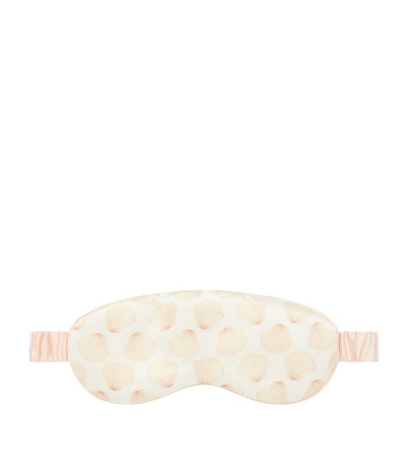 Gingerlily mulberry silk eye mask seashell (British brand)