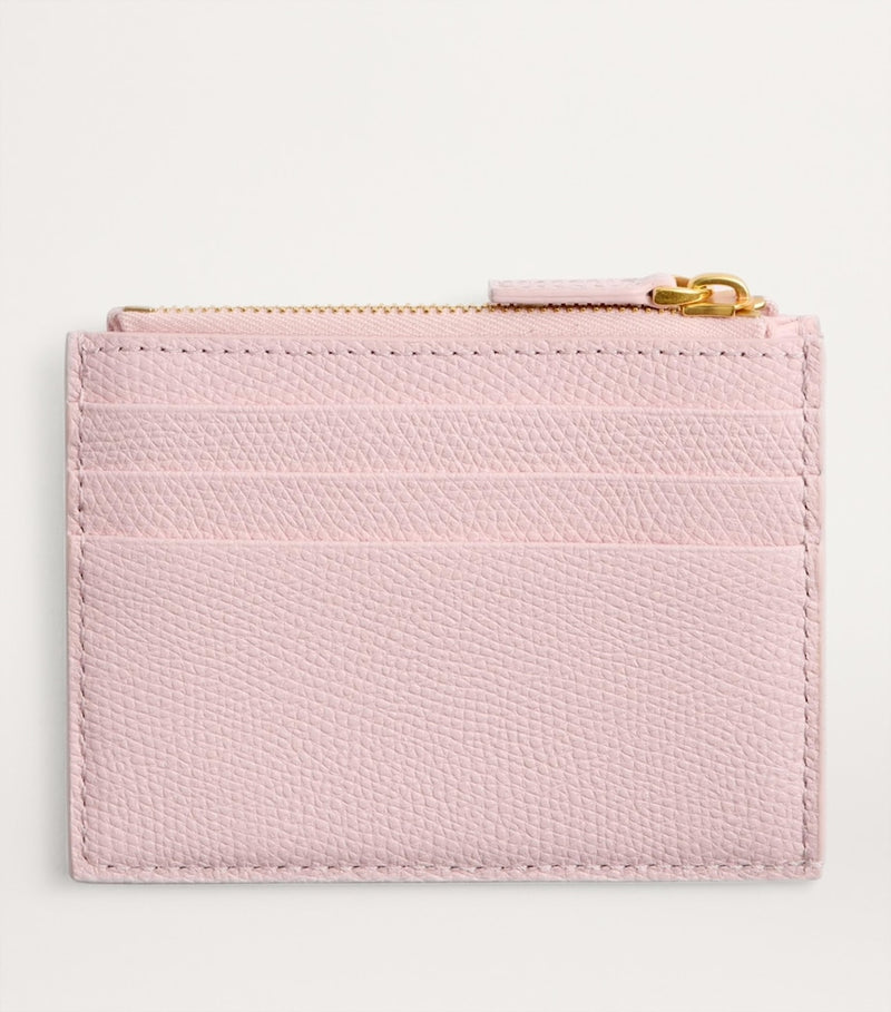 Valentino Garavani VLogo Signature zipped leather card holder, imported from the UK