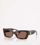 Jimmy Choo cat eye sunglasses in Havana tortoiseshell, imported from the UK