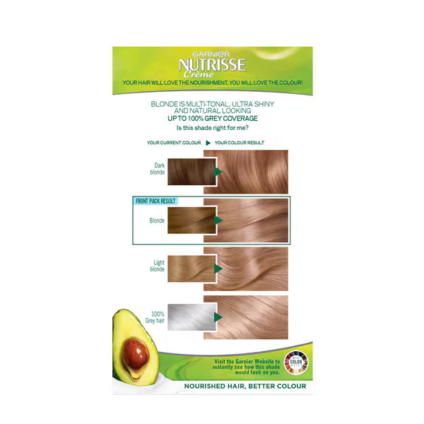 Garnier Nutrisse hair dye medium blonde 8N, UK version